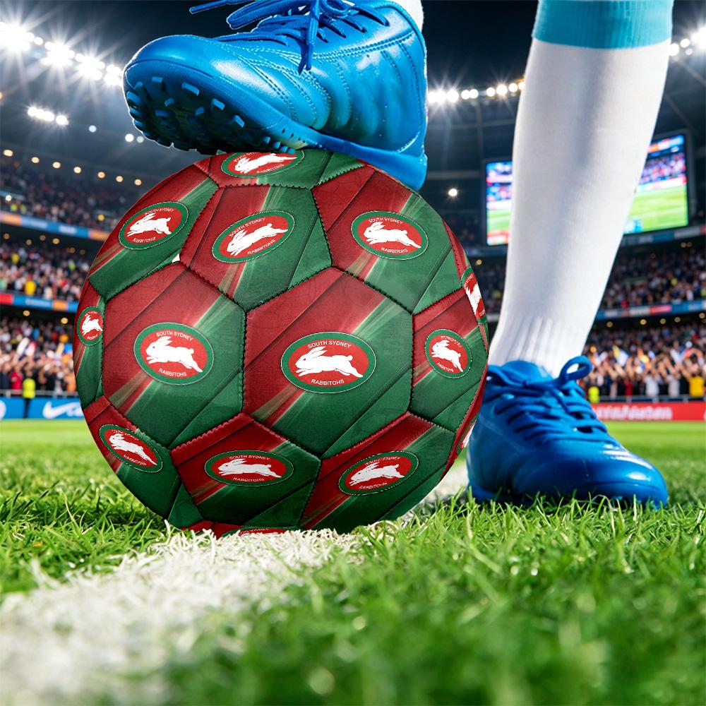 South Sydney Rabbitohs Size 5 Sports Training Ball Shock Absorbing Durable Ball For Match Daily Practice Outdoor Activities