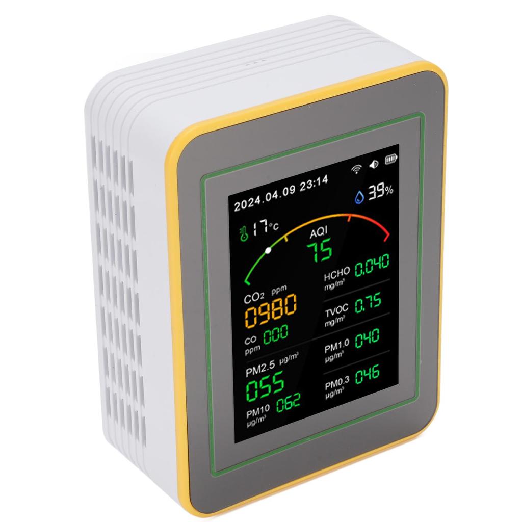 Air Quality Detector 15 In 1 WIFI APP Control CO2 HCHO TVOC PM0.3 PM1.0 PM2.5 PM10 Temperature