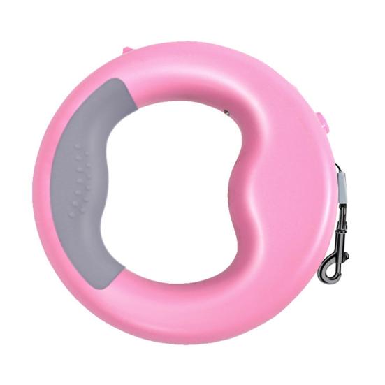 360 Degree Anti-Slip Handle Retractable Small Medium Dog Nylon Leash with LED