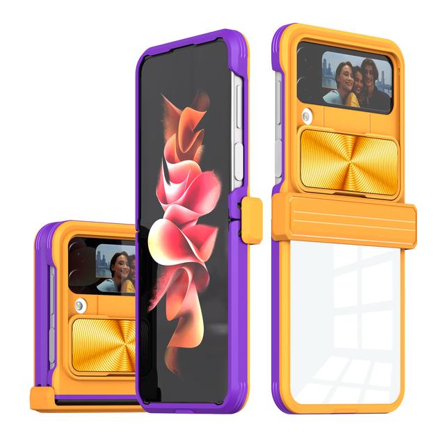 Прозрачный акриловый складной чехол для сотового телефона для Samsung Galaxy Z Flip 4 5g Flip4 Zflip4, защита камеры, защита от отпечатков пальцев