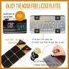 4 Set Black Anti Theft License Plate Screws Kits, Rustproof Stainless Steel Car Tag Plate Mounting Hardware, M6 (1/4") Tamper Proof Screws for Front