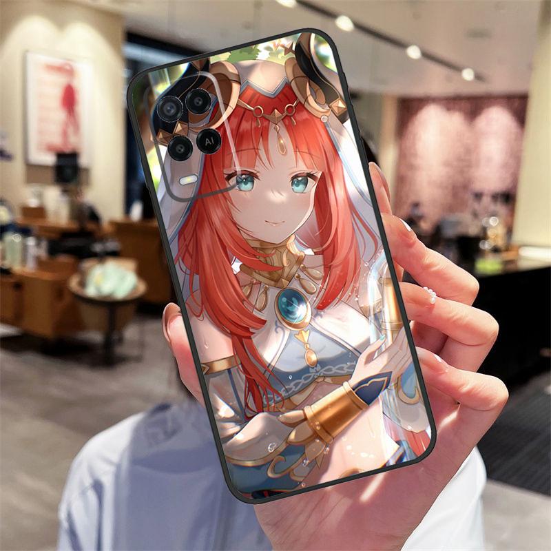 Чехол Genshin Impact Nilou для Oppo A78 A98 A79 A18 A38 A58 A40 A60 A80 A16 A76 A96 A15 A74 A94 A54 A17 A77