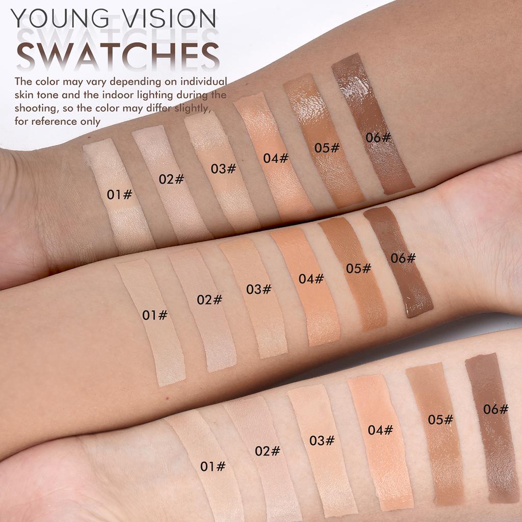 Detachable Bottom Press Liquid Foundation Matte Control Oil Full Coverage Non-removable Waterproof Face Base Makeup
