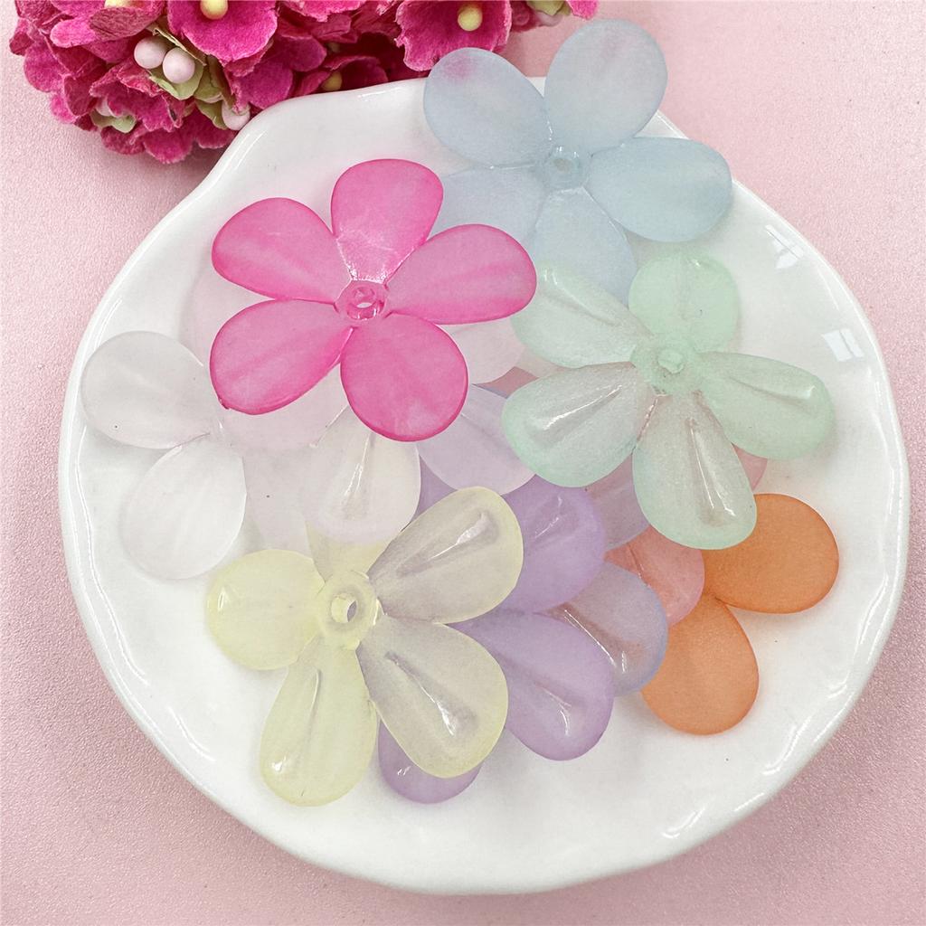 10 шт. 29 мм акриловые матовые цветочные бусины россыпью для изготовления украшений своими руками головные уборы телефонная цепочка ручная работа