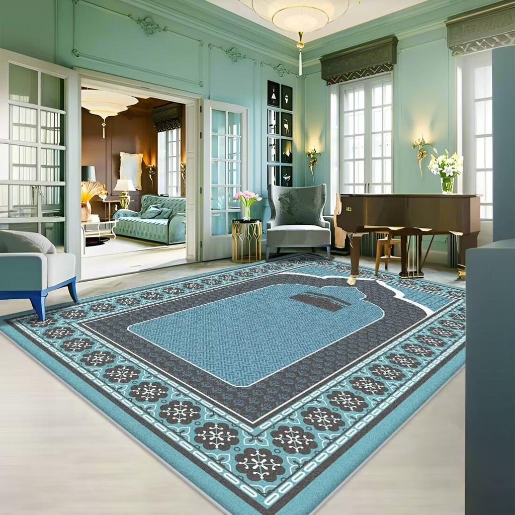 Ковер для гостиной, устойчивый к пятнам, простой в уходе, коврик для журнального столика, охлаждающий нескользящий коврик, ковер