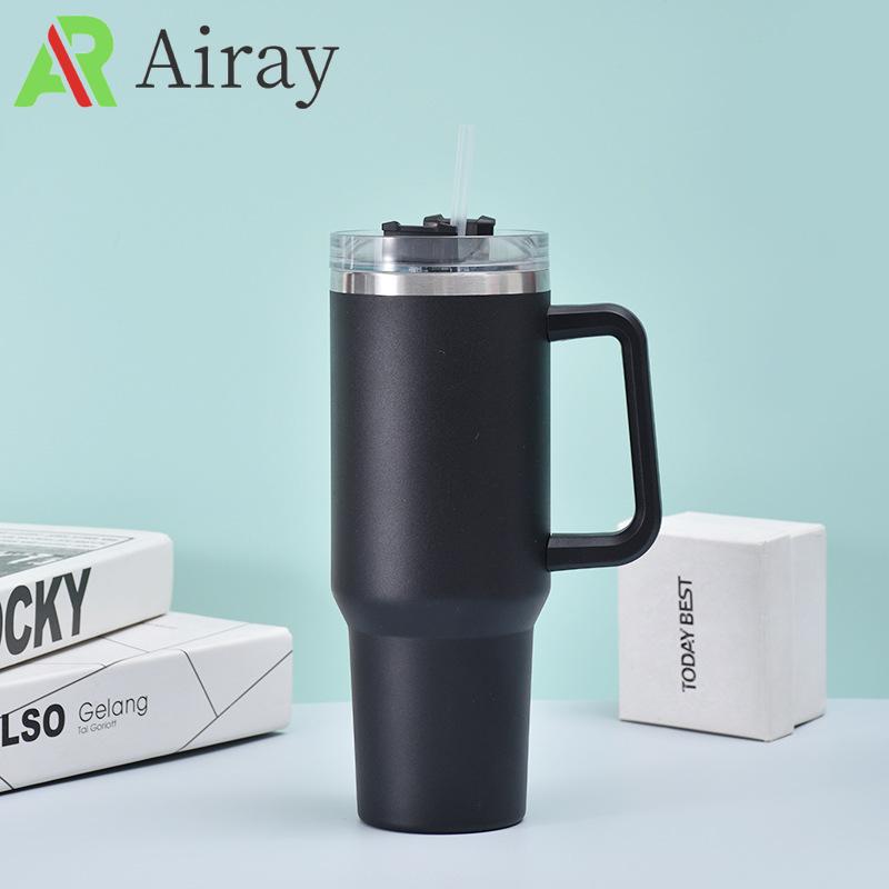 40 унций стакан с вакуумной изоляцией термос индивидуальная дорожная чашка из нержавеющей стали бутылка для воды кофейные кружки с ручкой наружная посуда для питья