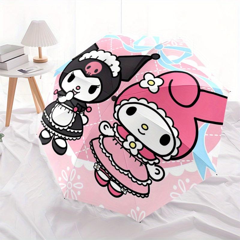 1pc My Melody and Kuromi Dress-Up Umbrella with Plastic Handle,Suitable for All Seasons Home Travel Outdoor UmbrellaSanlio556