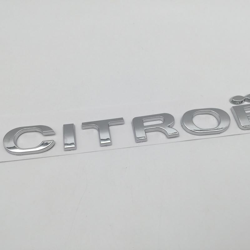 VLKO3 1pcs 3D ABS for Citroen Car letters Emblem Sticker Rear tail Trunk Badge Decal Styling auto accessories