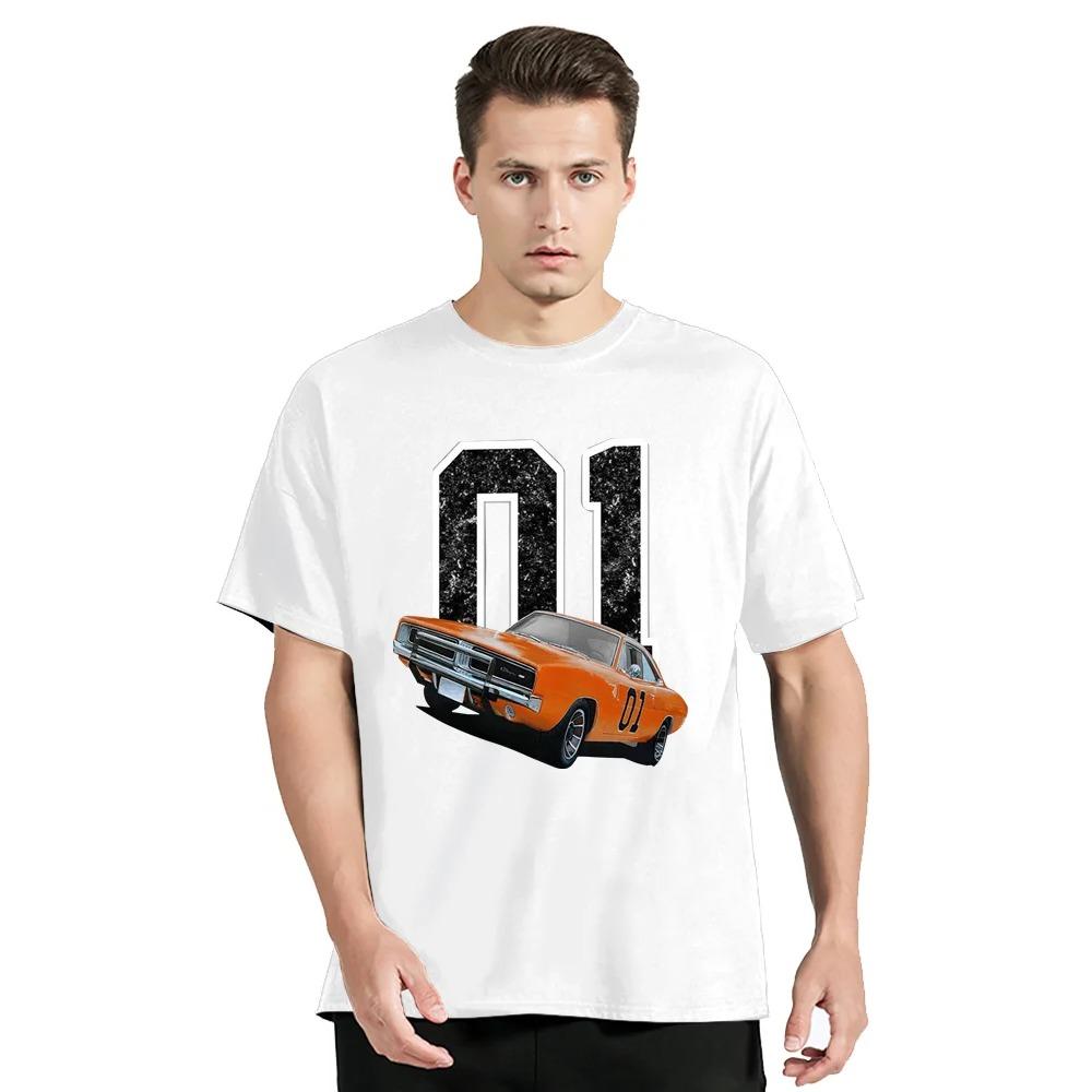Футболка General Lee Charger Paul Kuras Man Футболки Car Moto Футболки Oversize Хлопковая футболка Повседневная уличная одежда Топы Фитнес Графическая футболка