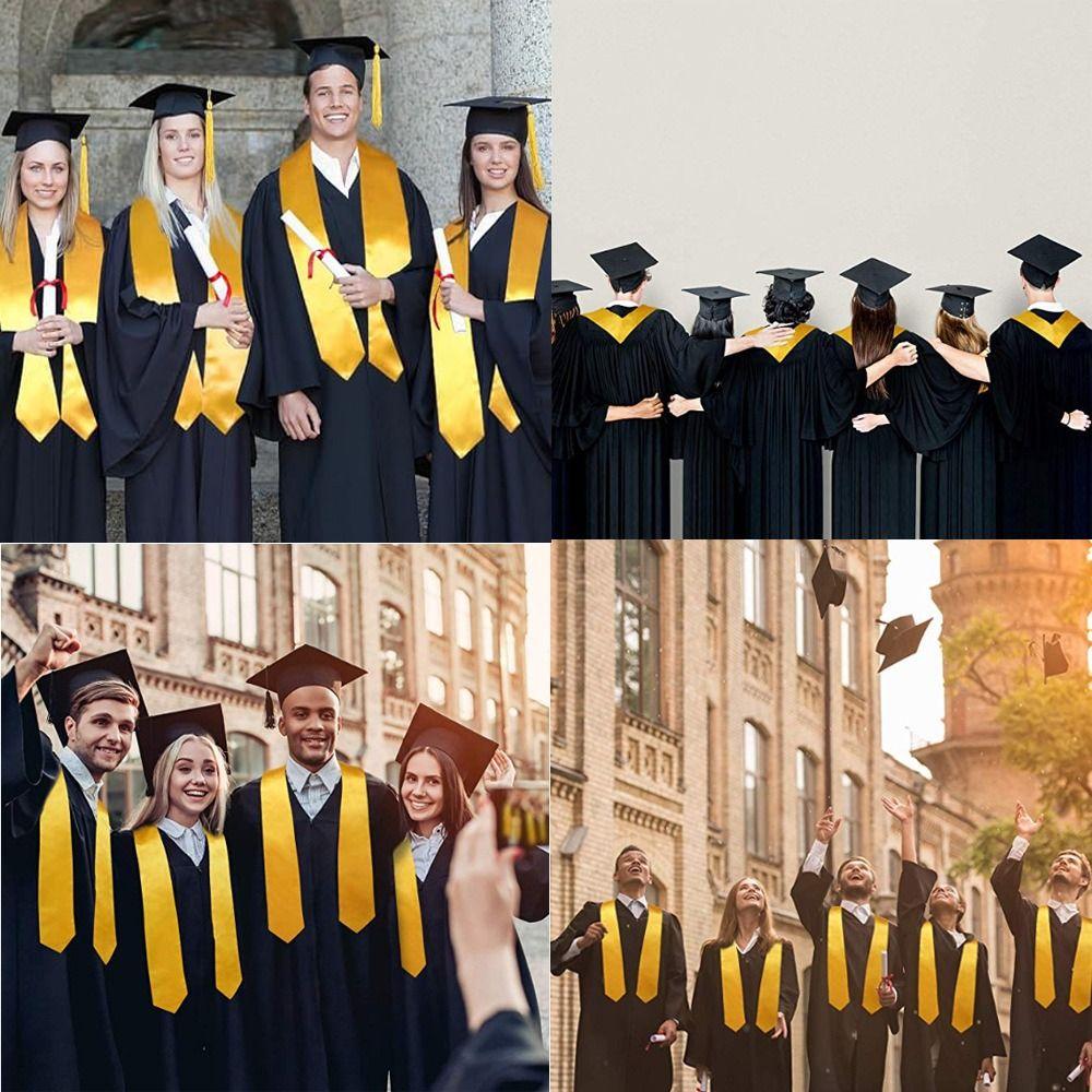 Satin Plain Honor Stole Unisex Bachelor Gown Scarf New Ceremonial Belt