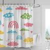 Home Shower Curtains Bathroom Decora Waterproof Fabric Non-slip Bathmat Water Absorption Curtain Modern Nordic Rainbow Cute