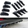 4pc Car Universal Triangular Rear Spoiler Black Anti-collision Rear Bumper Diffuser Automotive Chassis Spoiler Auto Accessories