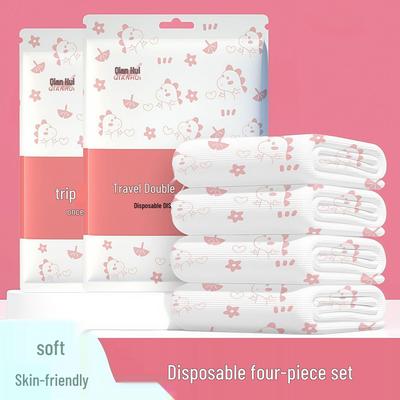 Набор из четырех предметов: одноразовая простыня и одеяло для путешествий