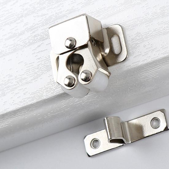 1 Set Cupboard Closet Latch Built-in Spring Widely Used Iron Practical Kitchen Cabinet Door Latch Cupboard Lock Home Supplies