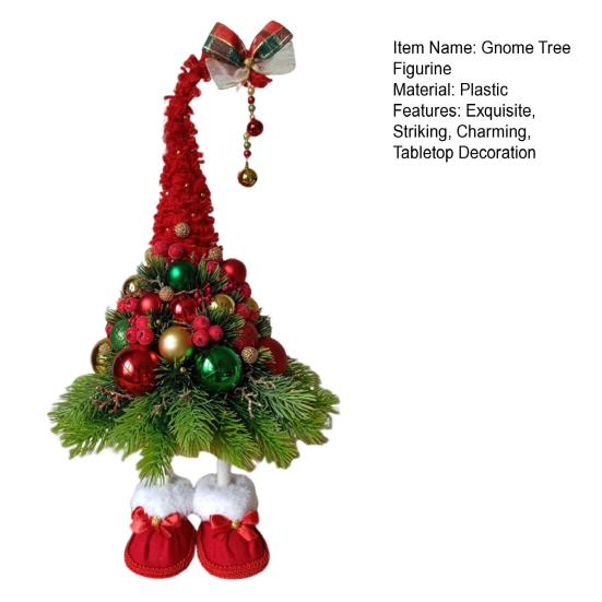16 дюймов Рождественский гном фигурка Ручной работы Маленький гном Искусственная елка Настольный декор с шарами для настольного комнатного домашнего декора