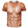 Funny Hairy Chest Graphic T Shirt Men 3d Printed Muscle Fake Abs Short Sleeve T-shirt Summer Spring Cosplay Costume Tee Shirts
