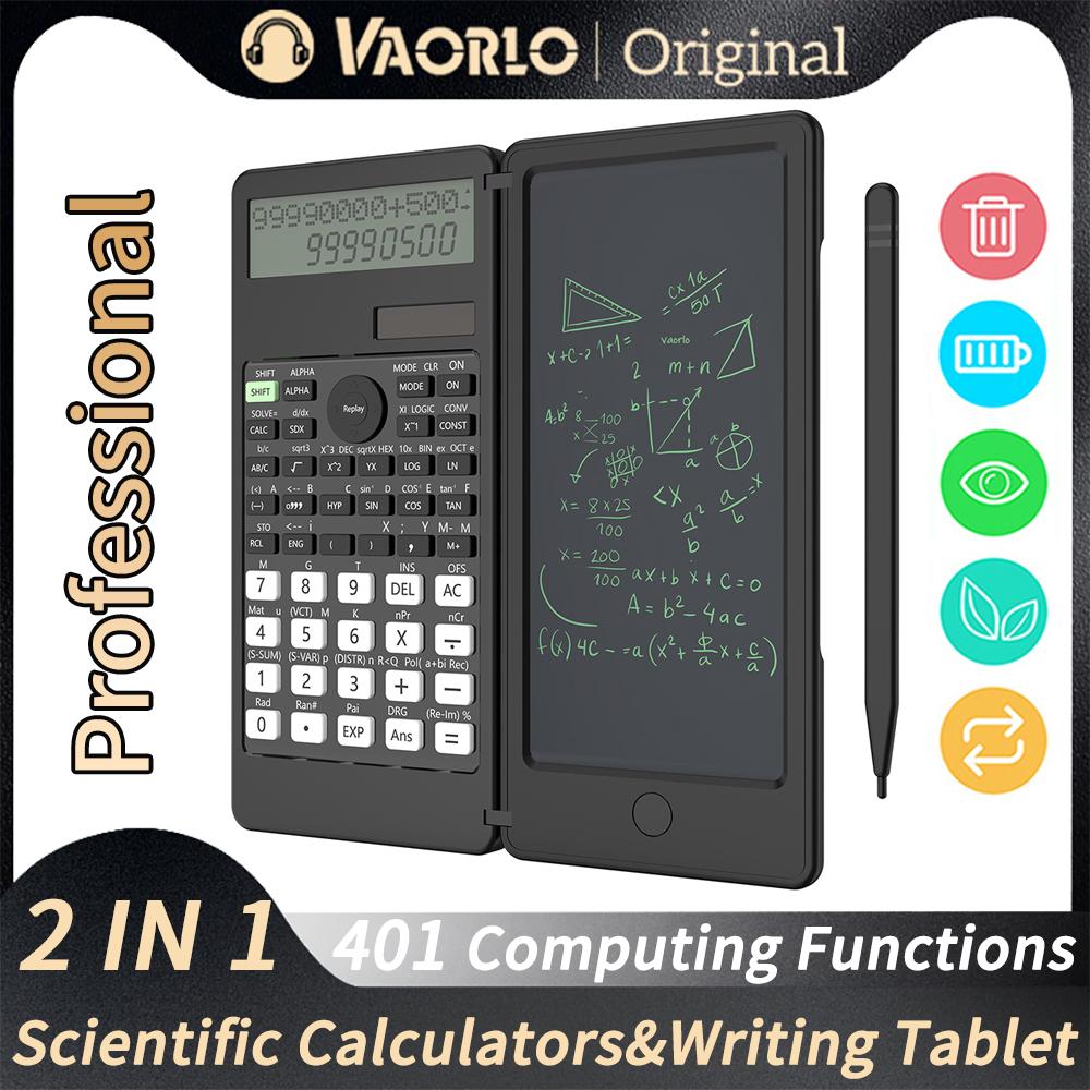 Solar Scientific Calculator With 6 Inch Writing Tablet Foldable 401 Computing Functions Professional Calculators PK 991MS 991ES