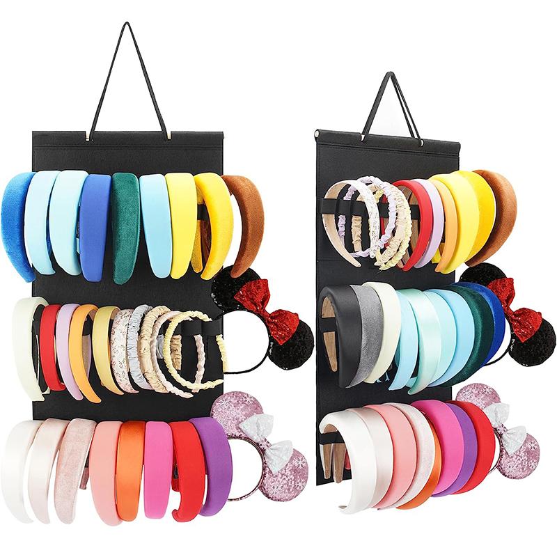 Hanging Wall Headband Holder For Women Girls Felt Headbands Organizer Hair Bow Storage Hairpins Hair Accessories Display Stand