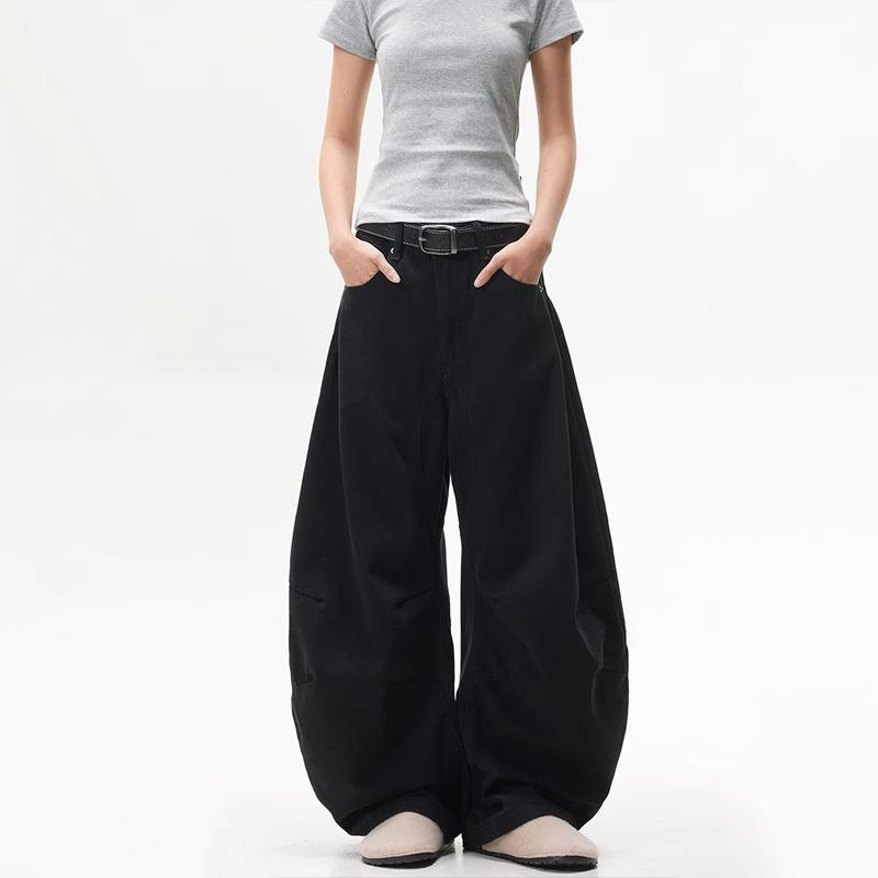 Унисекс Ретро 3D Силуэт Джинсы Сабля - Весна/Осень Свободного Кроя Универсальные Брюки