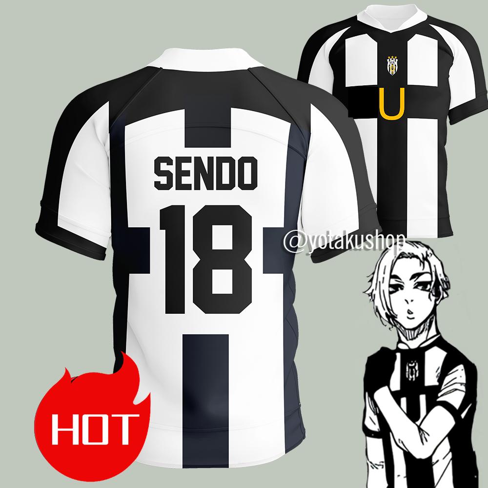 2025 Blue Lock Ubers Футболка с V-образным вырезом Косплей Униформа Barou Aiku Lorenzo Футболка Унисекс Uber Уличная Одежда Топы