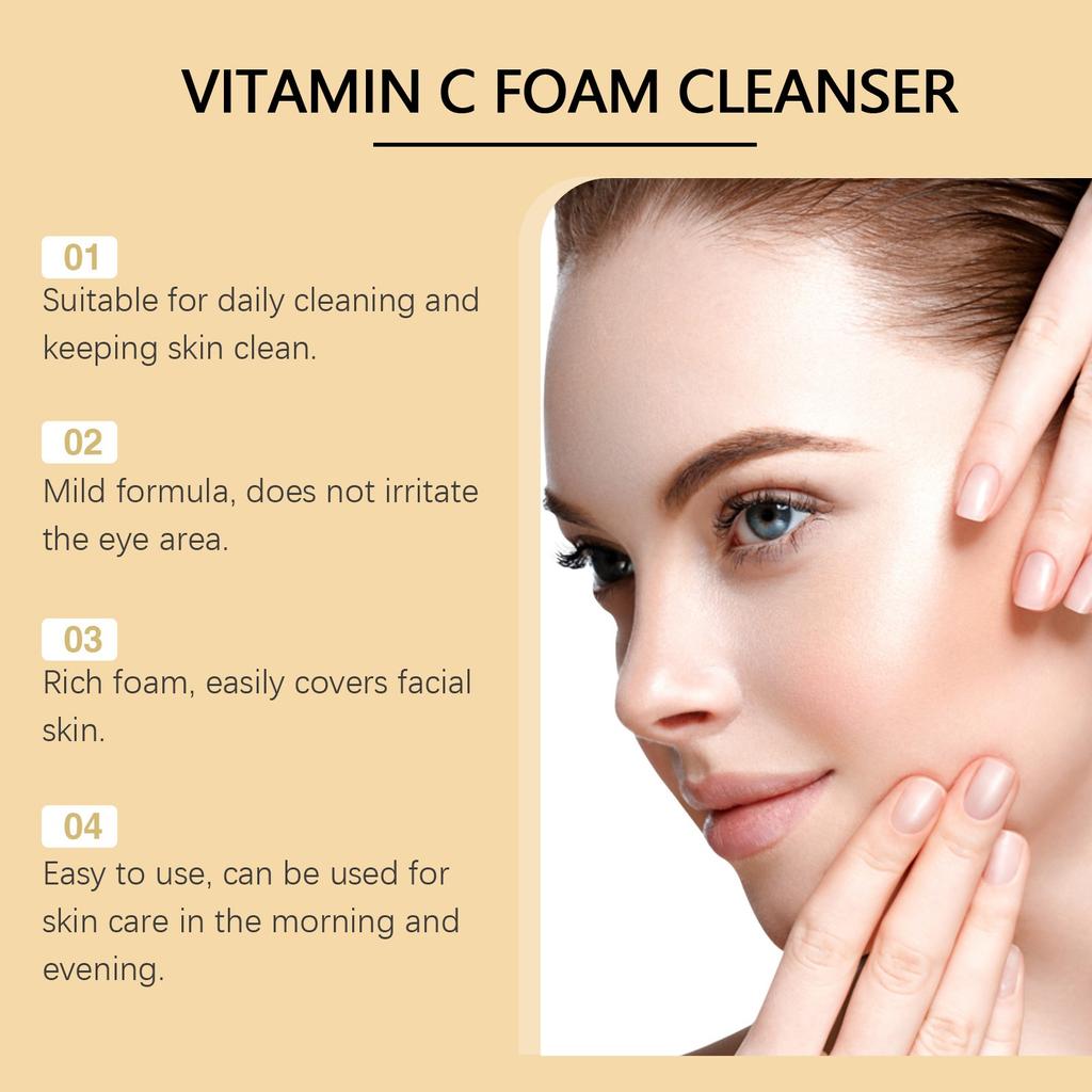 VitaminC Foaming Cleanser Gently Cleanses Pores  Acne Cleanses The Face And Moisturizes100ml
