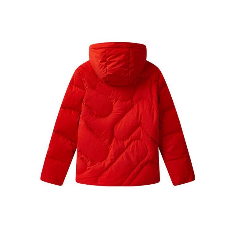 Fila Logo Print Warm Down Jacket Unisex Jacket Legendary-Red F11M048925F-RD