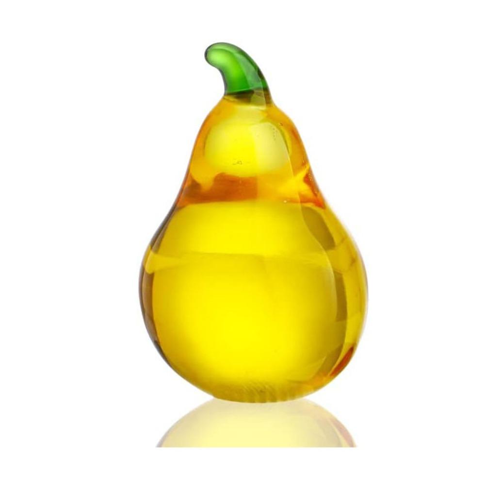 Интересные искусственные украшения из фруктов. Стеклянные поделки. Хрустальные поделки. Украшения для офиса.