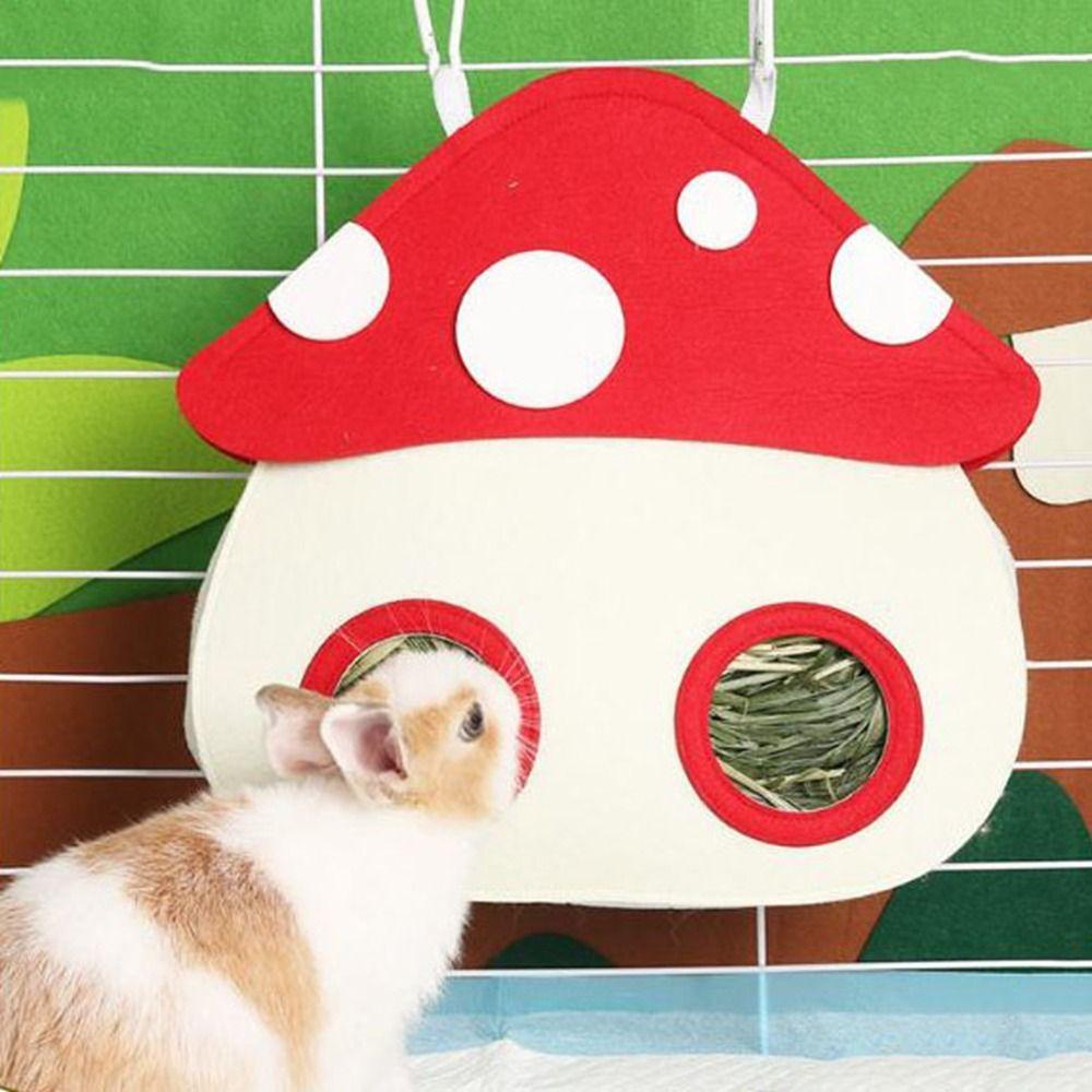 Large Capacity Guinea Pig Hay Feeder Hanging Hanging Grass Feeding Bag for Rabbit Chinchillas Rats