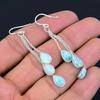 Natural Larimar Gemstone Earring, 925 Sterling Silver, Dangle Earring, Gift For Her, Women Earring, Handmade Jewelry