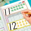 Комплект рабочих тетрадей для практики английского языка и чисел для детей: Развитие навыков письма и математики для детей 6-8 лет