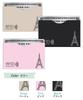 LOE Card Case RFID Magnetic Skimming Prevention Credit Number Card Passbook Size Pattern 3 Color [LOE] Card/My & (Eiffel Set)