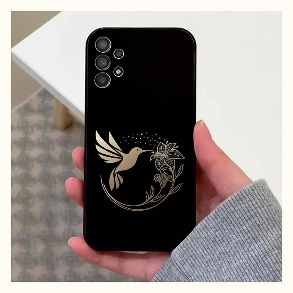 Animal Hummingbird Phone Case For Samsung Galaxy A13,A21s,A22,A31,A32,A52,A53,A71,A80,A91 Soft Black Cover