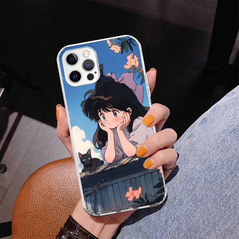 Милый Аниме Инс Девочки Животное Кот Чехол Для Телефона Для iPhone 17 Air 16 Pro Max 16E 15 + 14 Plus 11 12 13 Mini 7 8 SE Подарок Печатная Крышка F