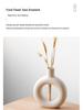 Nordic White Unglazed Ceramic Vase - Desktop Decorative Ornament