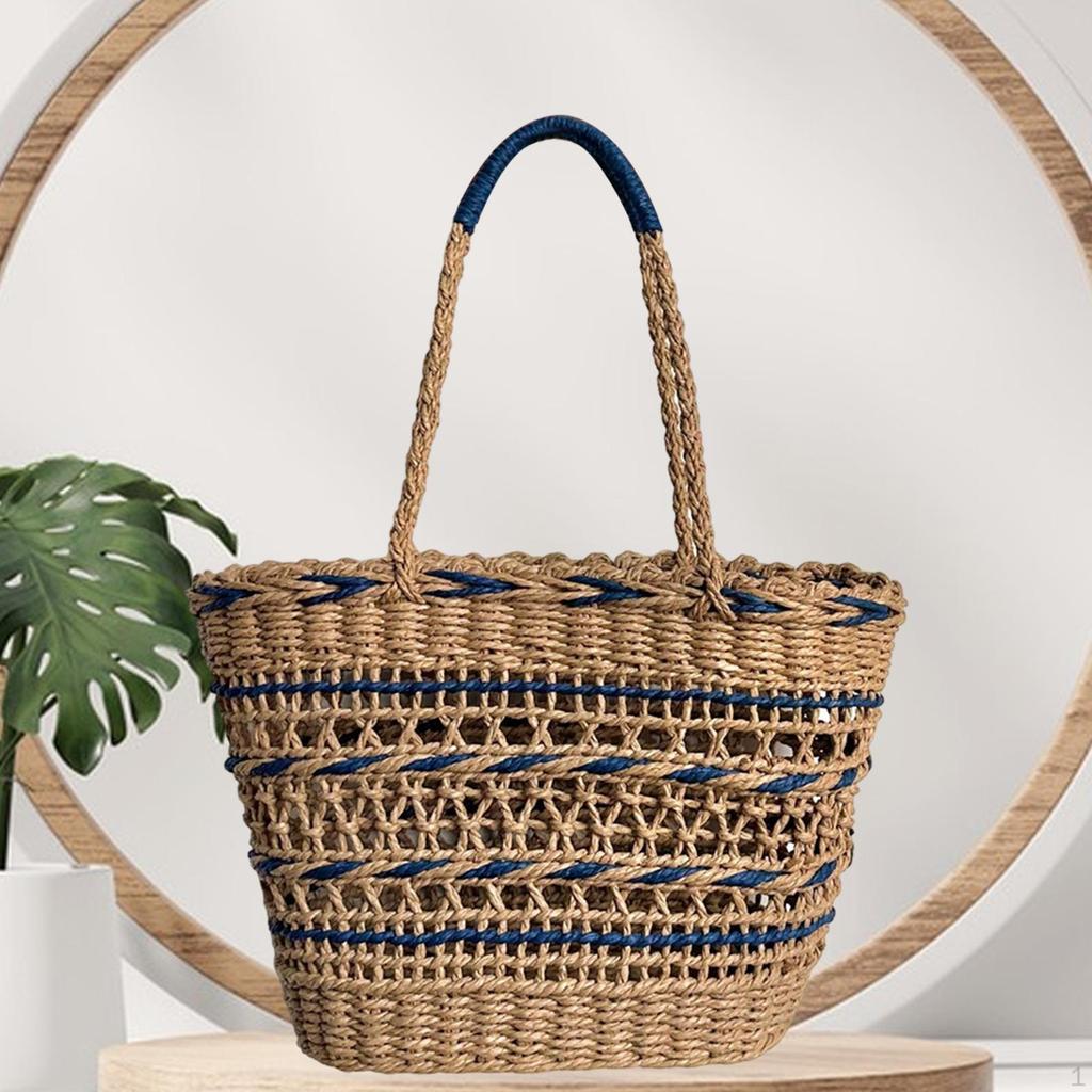 Woven Bag Fashionable Handmade Handbag for Holiday Beach Travel Womens