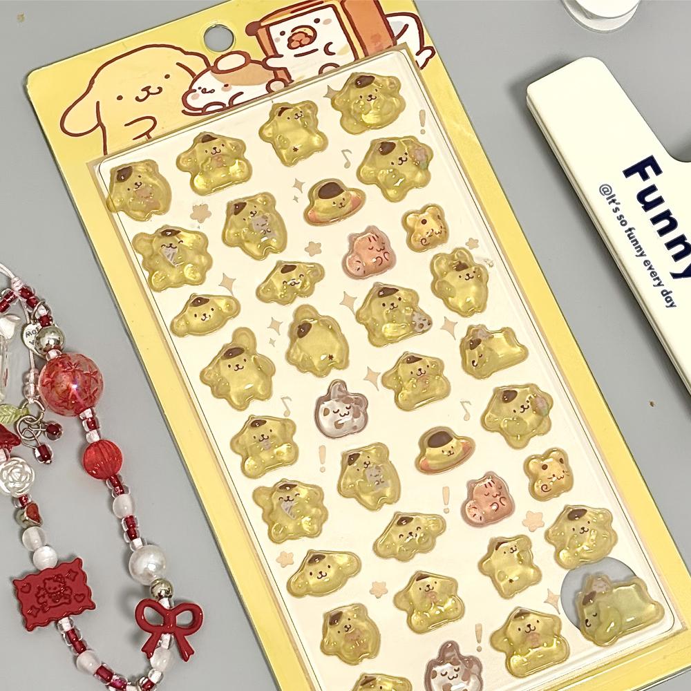 Стиль 7 Серия Sanrio 3D Наклейки Стереоскопический Рельеф Кристальный Пузырь Милые Мягкая Мелодия Куроми Мультяшные Наклейки-Награды для Детей Декор