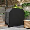 Grill Cover, BBQ Cover, Weatherproof Gas Grill Cover with Velcro Fasteners, Oxford, Black, 147 x 61 x 120 cm