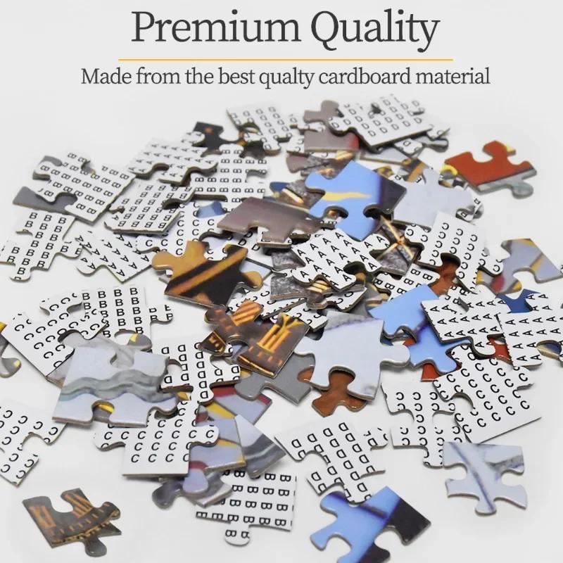 500/1000pcs Puzzle Game (Moonlit Castle Vampire Cat Guarding Magic Book) Suitable for Living Room Decoration, Bedroom Arrangement, Gift Packaging, Hol