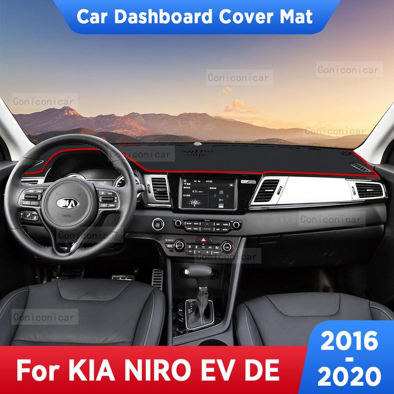 For KIA NIRO EV DE 2016- Car Dashboard Avoid Light Pad trument Platform Desk Cover Mats Carpets Anti-UV Accessories