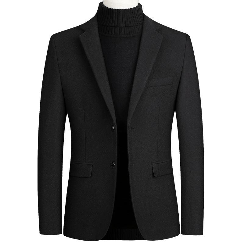 Woolen Small Suit Autumn and Winter Men's Jacket Business Casual Jacket Single Suit Men's