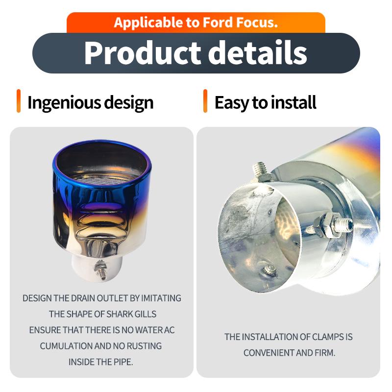 Глушитель выхлопной трубы для Toyota Corolla, Excelle, Trumpchi GS4, Focus, Bluebird, Changan CS75