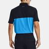 Under Armour Performance 2.0 Polo Shirts Men's Black Polo Collar Moderate Straight Fit 1355492-001