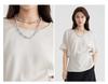 Advanced round neck short sleeved women's shirt