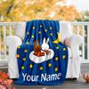 Customizable Miffy Throw Blanket – Personalized Name, All-Season Cozy Snug Blanket, Machine Washable, Personalized Blanket