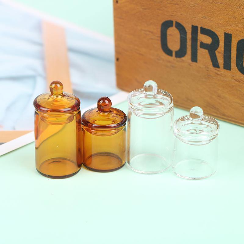 1:12 кукольный домик, мини-стеклянная банка для конфет, бутылка для хранения кофейных зерен, кухонный декор, игрушка