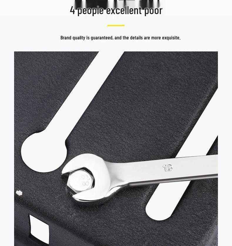 Набор рожковых ключей с двумя головками, 10 штук - Хром-ванадиевая сталь для авторемонта