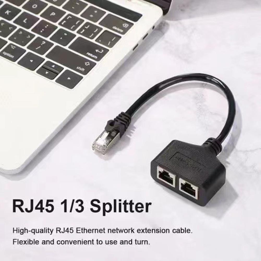 Адаптер интерфейса Ethernet RJ45 2 в 1 1 штекер на 2 разъема расширения LAN Разветвитель-коннектор Кабель F6H7