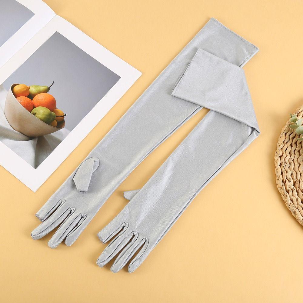 Anti-UV Sunscreen Sleeve Sun Protection Cycling Gloves Cute Ice Silk Sleeves Gloves Outdoor