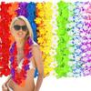 24/50/100Pcs Colorful Silk Flower Necklace Vibrant Faux Flower Garland Necklace  Summer Pool Party