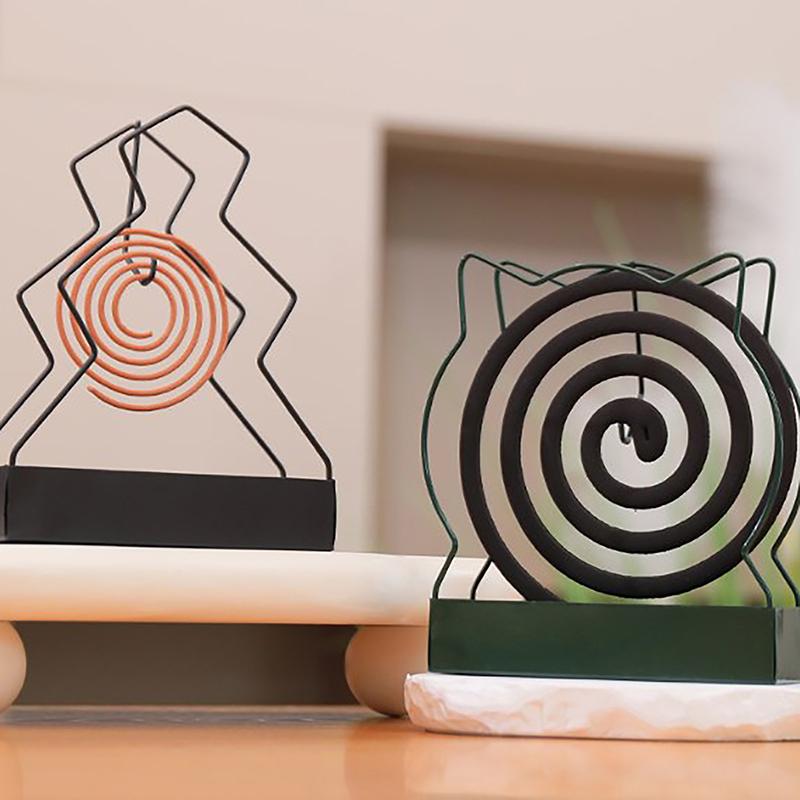 Милый кошачий железный держатель для спирали от комаров, держатели для благовоний, каркас для курильницы с репеллентом, стойка для благовоний для спальни